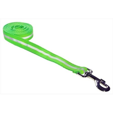 SASSY DOG WEAR Sassy Dog Wear REFLECTIVE - GREEN3-L 6 ft. Reflective Dog Leash; Green - Large REFLECTIVE - GREEN3-L